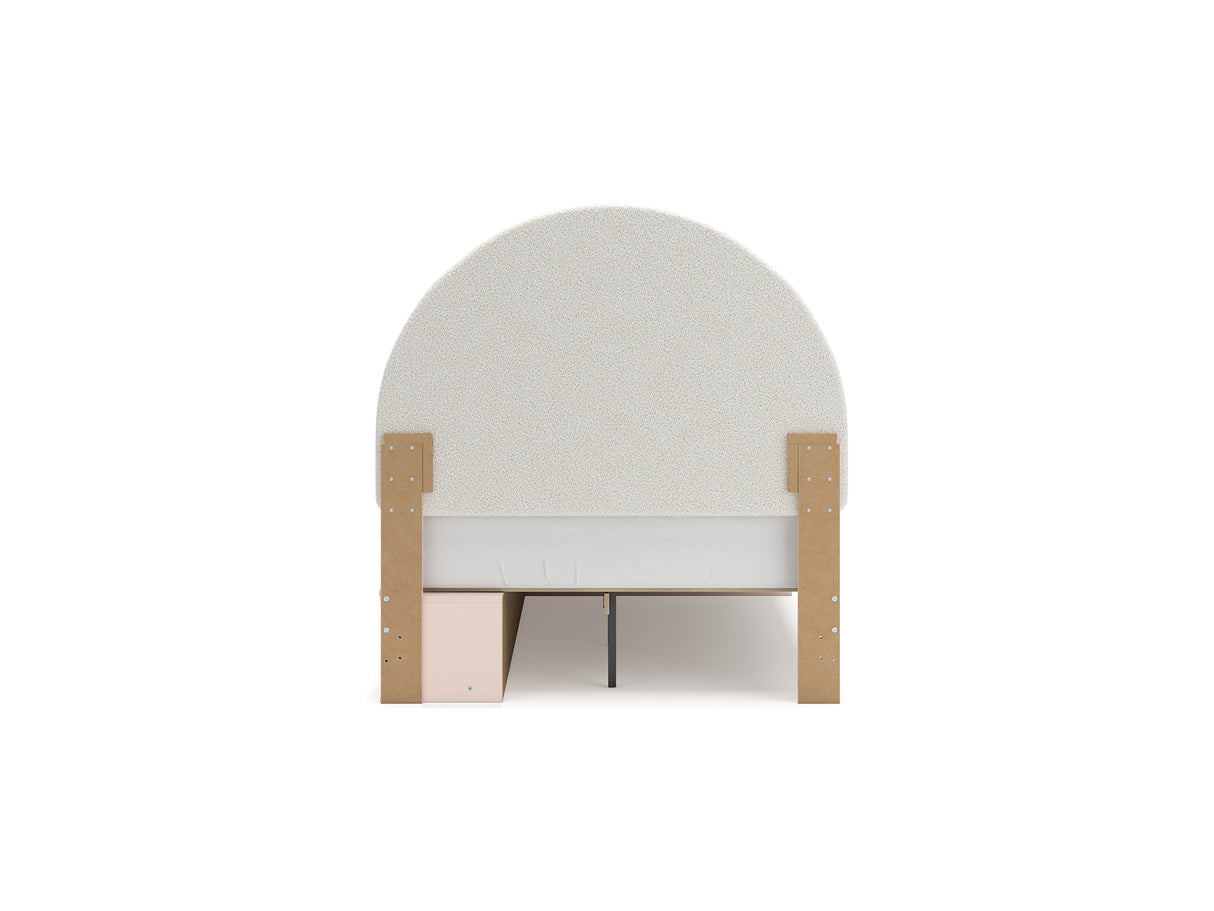 Wistenpine Blush Full Upholstered Panel Bed With Storage