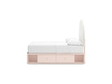 Wistenpine Blush Full Upholstered Panel Bed With Storage