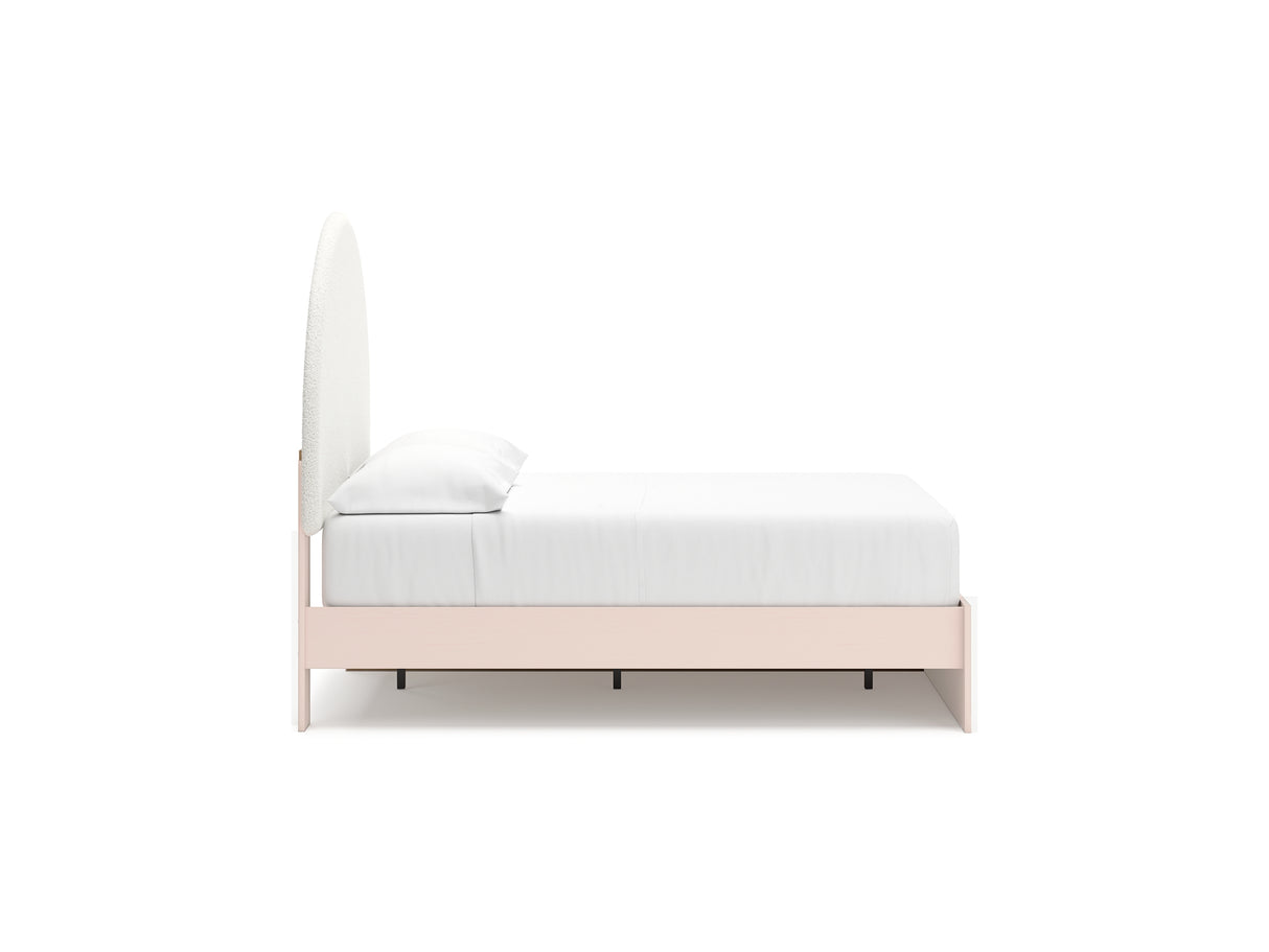 Wistenpine Blush Full Upholstered Panel Bed With Storage