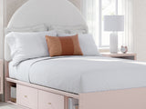 Wistenpine Blush Full Upholstered Panel Bed With Storage