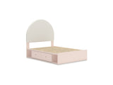 Wistenpine Blush Full Upholstered Panel Bed With Storage