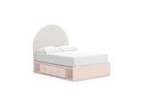 Wistenpine Blush Full Upholstered Panel Bed With Storage
