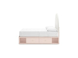 Wistenpine Blush Full Upholstered Panel Bed With Storage