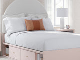 Wistenpine Blush Full Upholstered Panel Bed With Storage