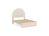 Wistenpine Blush Full Upholstered Panel Bed, Dresser And Mirror
