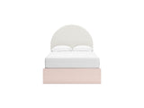Wistenpine Blush Full Upholstered Panel Bed