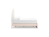 Wistenpine Blush Full Upholstered Panel Bed, Dresser And Mirror