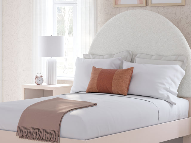 Wistenpine Blush Full Upholstered Panel Bed
