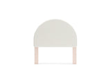 Wistenpine Blush Full Upholstered Panel Headboard, Dresser And Mirror