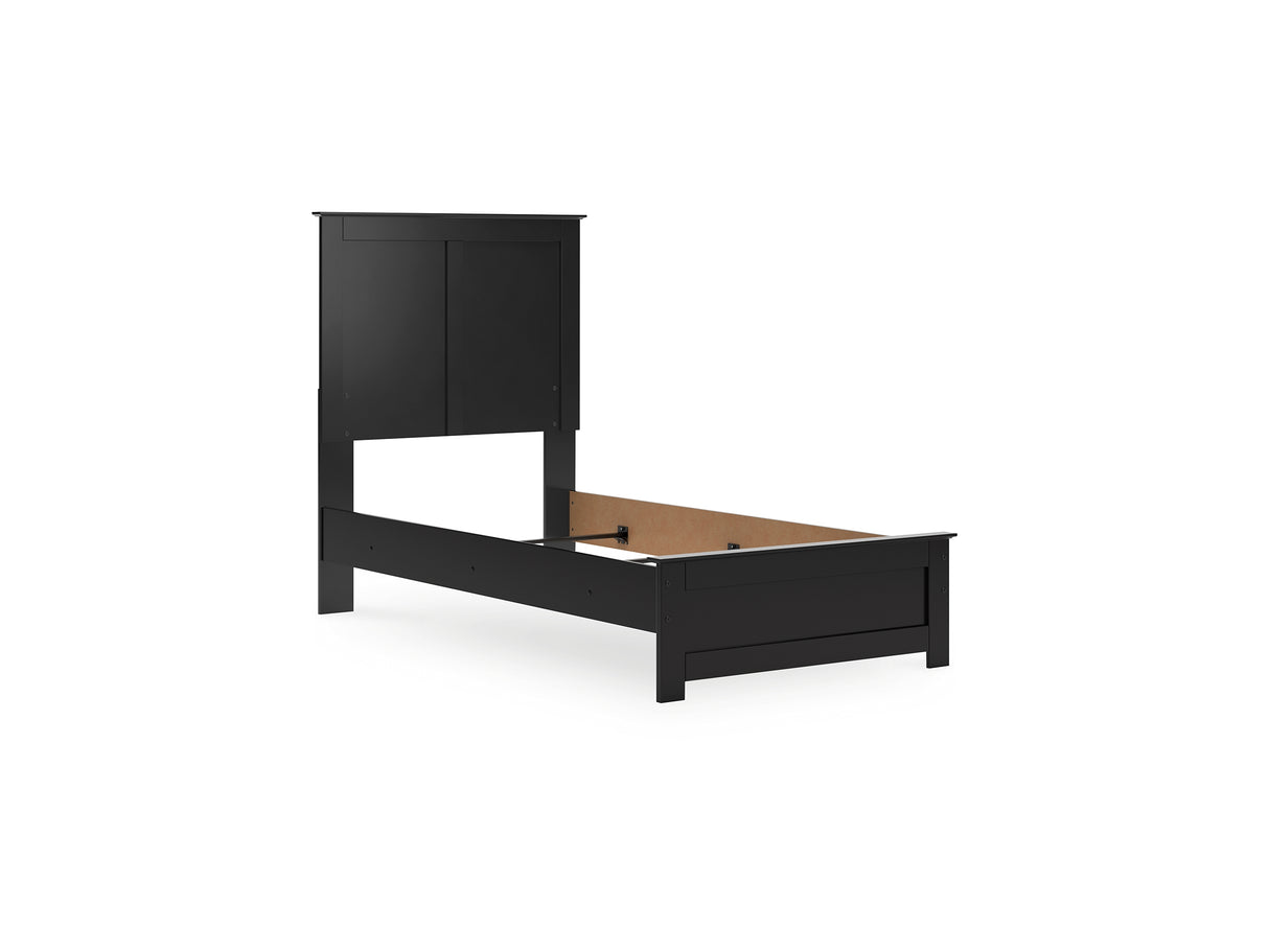 Maribel Black Twin Panel Bed
