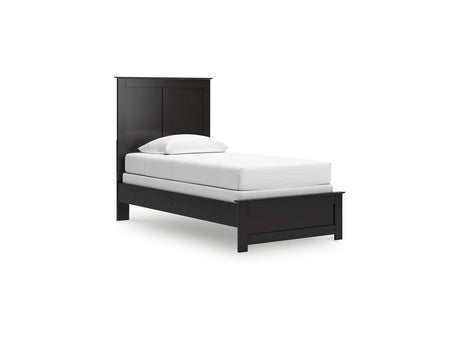Maribel Black Twin Panel Bed