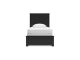 Maribel Black Twin Panel Bed