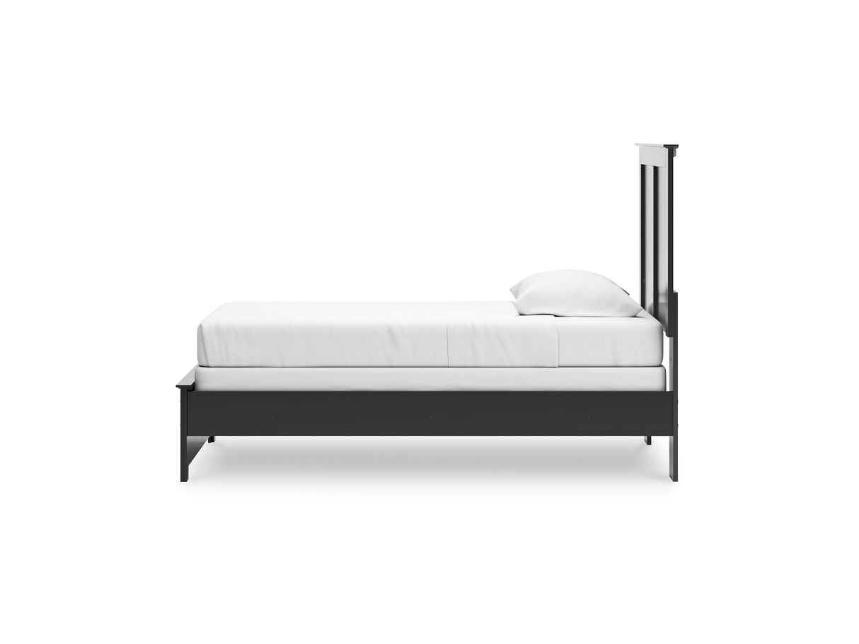Maribel Black Twin Panel Bed