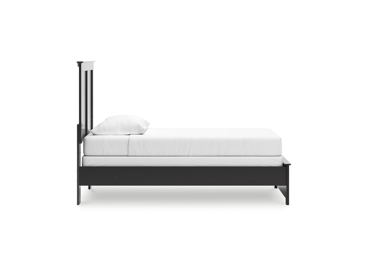 Maribel Black Twin Panel Bed