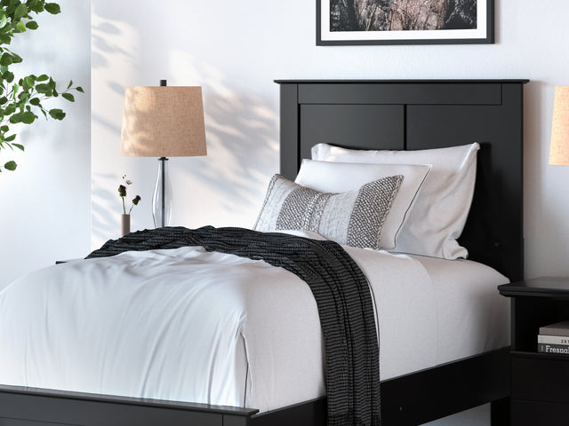Maribel Black Twin Panel Bed