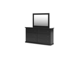 Maribel Black Dresser And Mirror