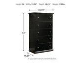 Maribel Black Chest Of Drawers