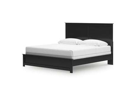 Maribel Black King Panel Bed