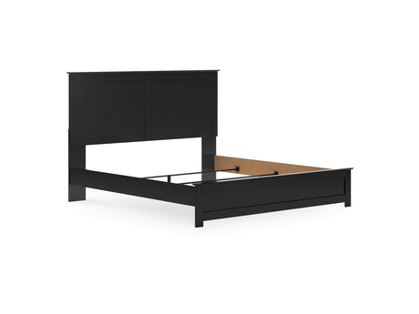 Maribel Black King Panel Bed
