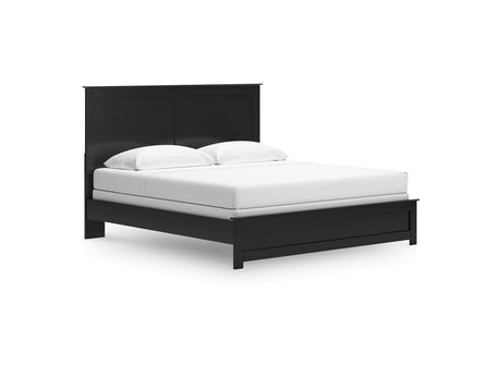 Maribel Black King Panel Bed