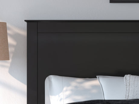 Maribel Black King Panel Bed