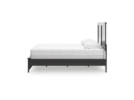 Maribel Black King Panel Bed