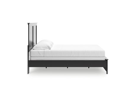 Maribel Black King Panel Bed