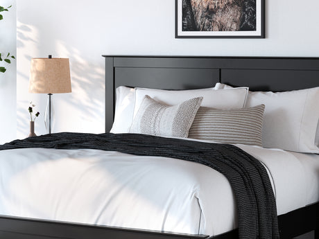 Maribel Black King Panel Bed