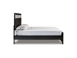 Kaydell Black Queen Upholstered Panel Bed