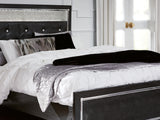 Kaydell Black Queen Upholstered Panel Bed
