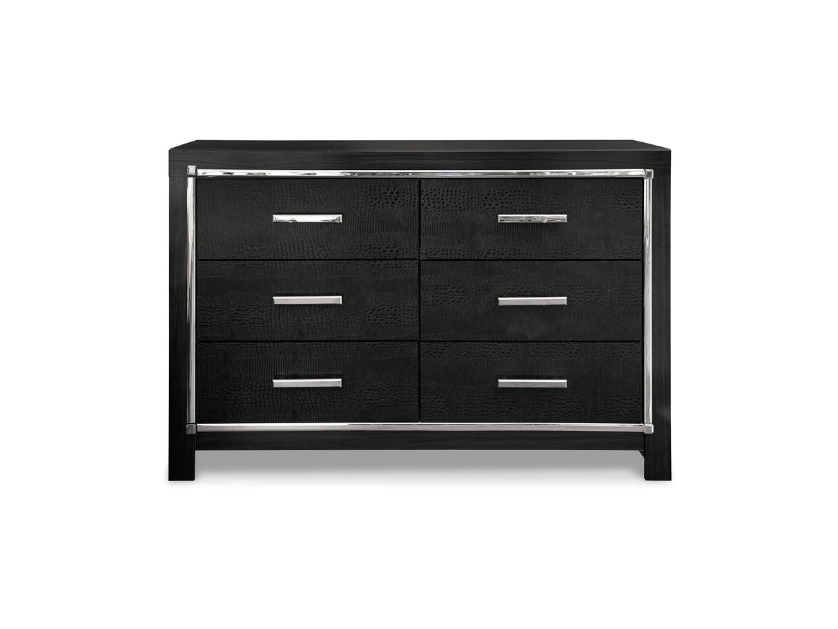 Kaydell Black King Storage Bed, Dresser And Nightstand