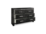Kaydell Black King Storage Bed, Dresser And Nightstand