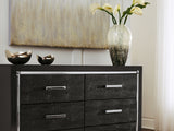 Kaydell Black King Storage Bed, Dresser And Nightstand