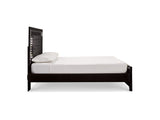 Kaydell Black Queen Upholstered Panel Bed, Dresser, Mirror And Chest