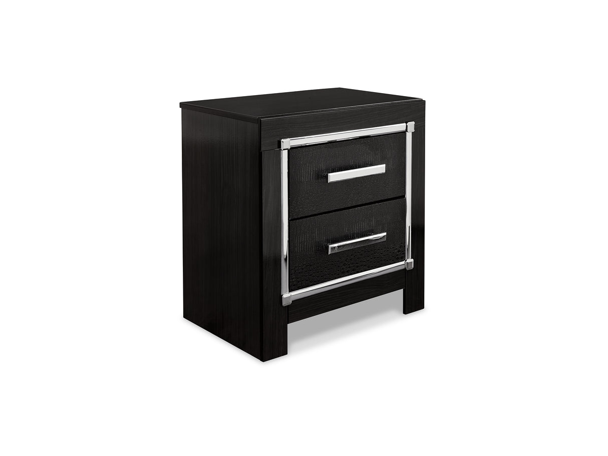 Kaydell Black King Storage Bed, Dresser And Nightstand