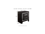 Kaydell Black King Panel Storage Bed, Dresser, Mirror And Nightstand
