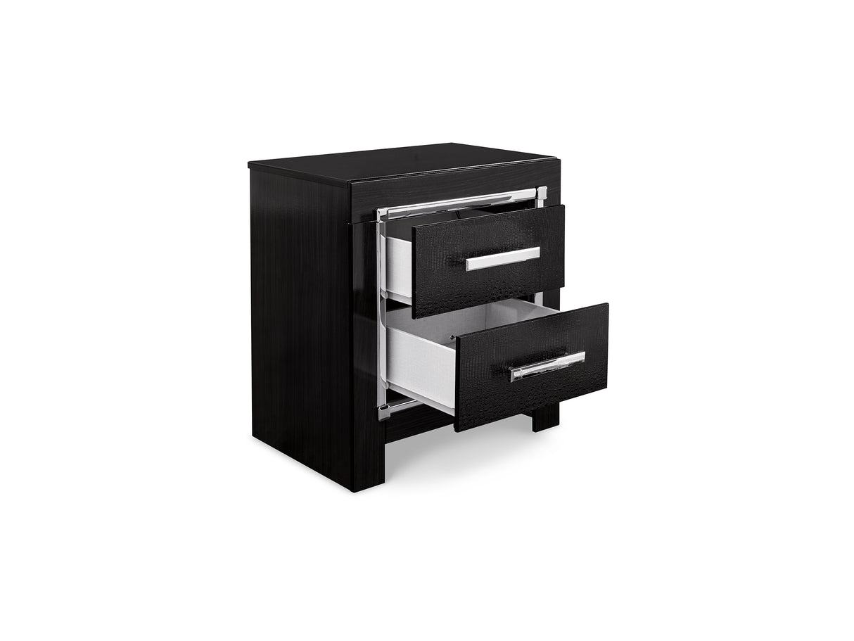 Kaydell Black King Storage Bed, Dresser And Nightstand