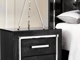Kaydell Black King Storage Bed, Dresser And Nightstand