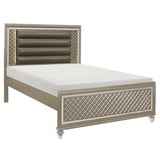 Loudon Champagne Metallic Full Platform Bed