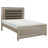 Loudon Champagne Metallic Full Platform Bed