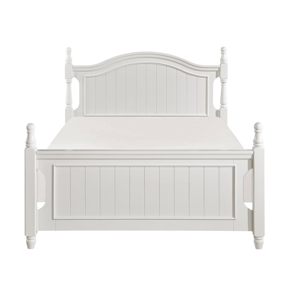 Clementine White Full Platform Bed With Twin Trundle