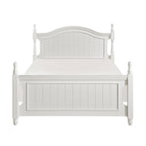 Clementine White Full Platform Bed With Twin Trundle