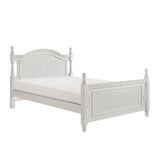 Clementine White Full Platform Bed With Twin Trundle