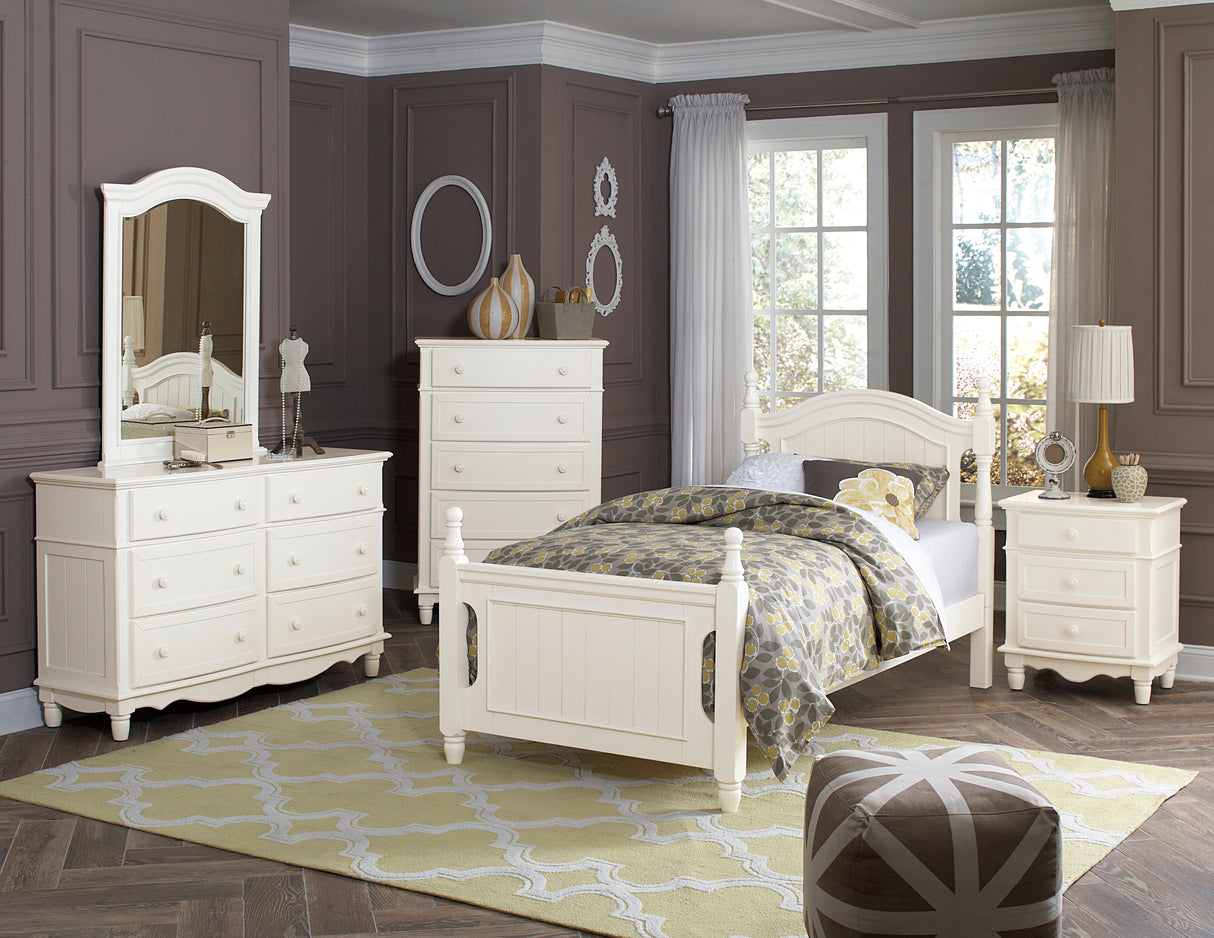 Clementine White Twin Platform Bed