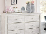 Paxberry Whitewash Twin Panel Bed, Chest And Nightstand