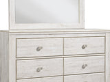 Paxberry Whitewash Full Panel Bed, Dresser, Mirror And Chest