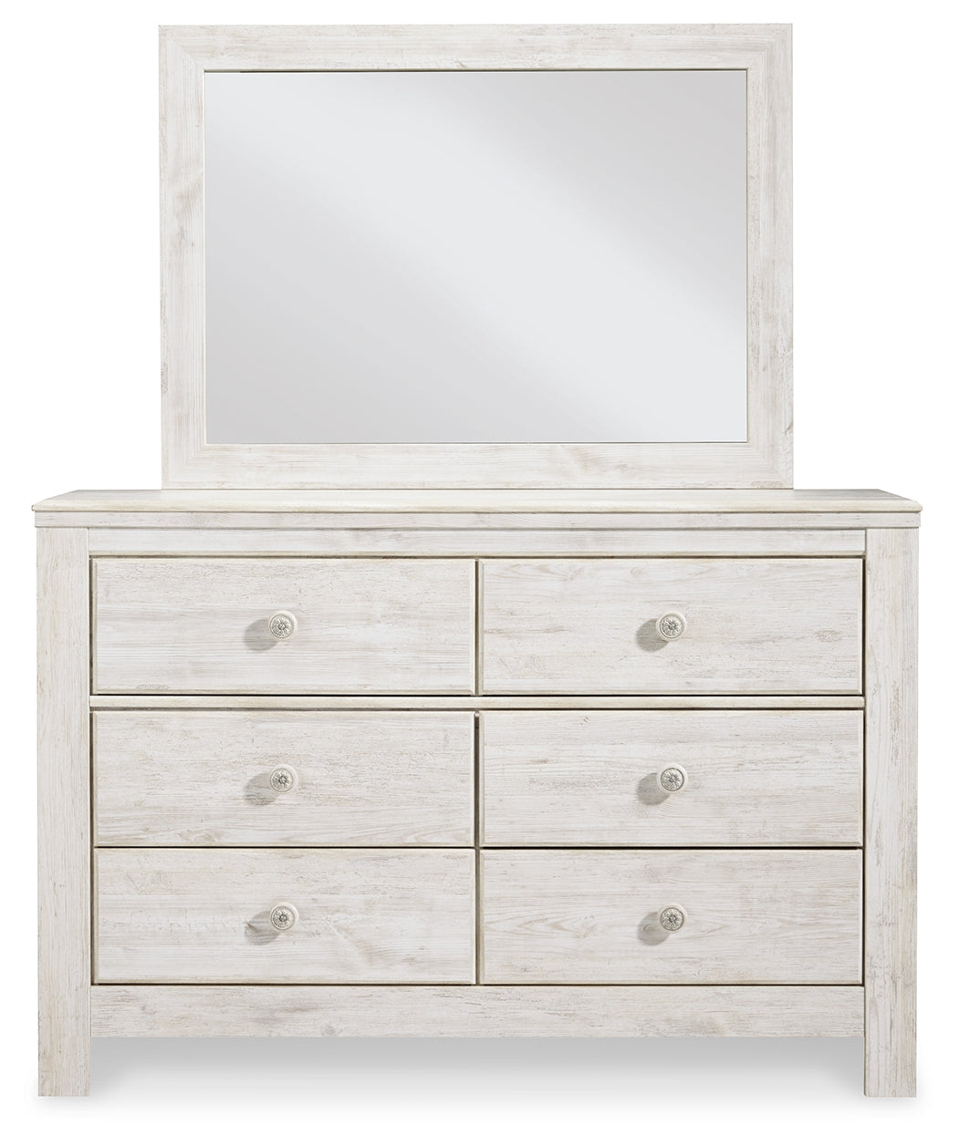 Paxberry Whitewash Dresser And Mirror