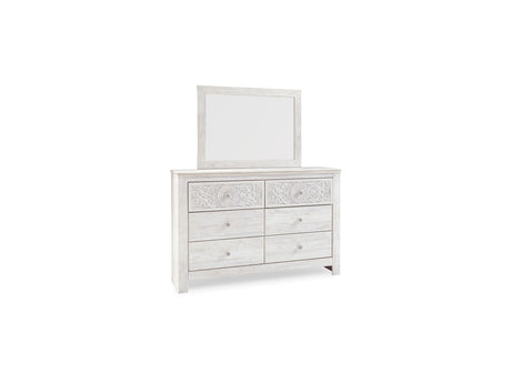 Paxberry Whitewash Dresser And Mirror