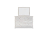 Paxberry Whitewash King Panel Bed, Dresser, Mirror And Nightstand