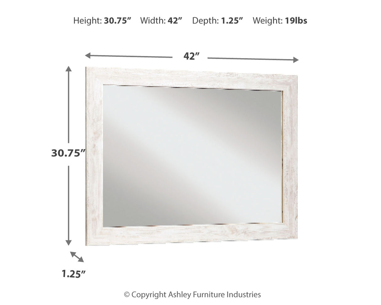 Paxberry Whitewash Bedroom Mirror